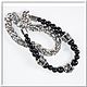 Men's bracelet no. 6 steel 10 mm, stone. Bracelet set. atelier666. My Livemaster. Фото №4
