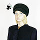 Stylish women's cap cap made of cashmere. Caps1. Mishan (mishan). Online shopping on My Livemaster.  Фото №2