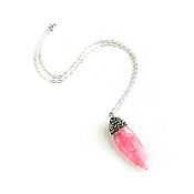Украшения handmade. Livemaster - original item Pink dawn pendant with crystals, rhodochrosite 2020. Handmade.