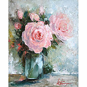 Картины и панно handmade. Livemaster - original item Rose oil painting 