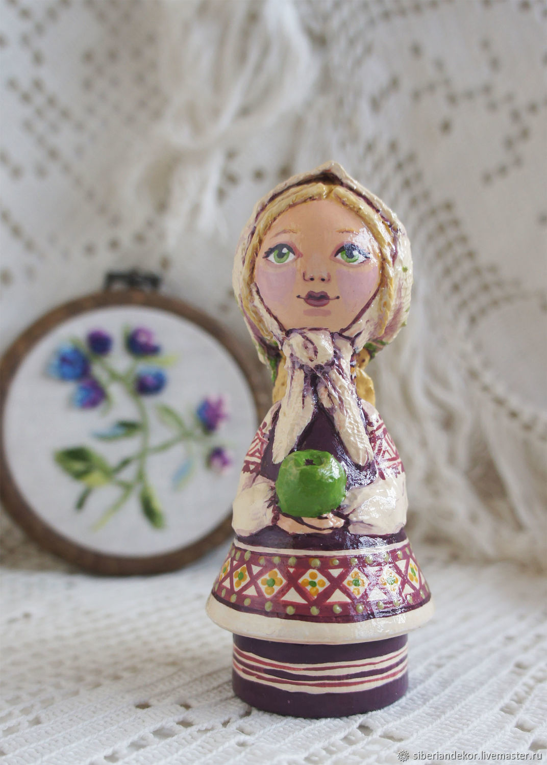 She. Wooden interior doll. Souvenir, Dolls, Tyumen,  Фото №1
