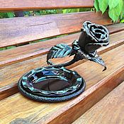 Для дома и интерьера handmade. Livemaster - original item Ashtray Wrought iron rose. Handmade.
