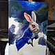 Картина. Следуй за Белым Кроликом. Картины. Картины Лютчер Елены. Ярмарка Мастеров.  Фото №6