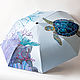 Order Folding painted umbrella machine ' Sea Turtle'. UmbrellaFineArt. Livemaster. . Umbrellas Фото №3