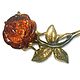 Amber rose brooch flower brooch for woman gift under vintage Burgundy. Brooches. BalticAmberJewelryRu Tatyana. Online shopping on My Livemaster.  Фото №2