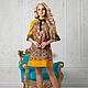 dresses: Mustard dress bell A La Russe. Dresses. Дизайнерские платья Valensia Atelier. Online shopping on My Livemaster.  Фото №2