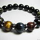 Order Bracelet tiger,hawk, bull's eye, obsidian Accent three. Beautiful gifts for the good people (Alura-lights). Livemaster. . Bead bracelet Фото №3