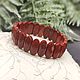 Bracelet made of natural red Jasper with a cut. Bead bracelet. naturalkavni. My Livemaster. Фото №4