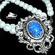 Female choker (necklace) "Ice ocean" white pearls, opal, Chokers, Kazan,  Фото №1