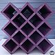 Wine rack 'honeycomb' for 30 bottles. Shelves. Color Wood. My Livemaster. Фото №4