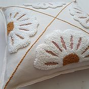 Для дома и интерьера handmade. Livemaster - original item Embroidered decorative pillow with a pattern. Handmade.