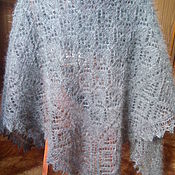 Аксессуары handmade. Livemaster - original item Downy openwork shawl 