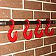 Вешалка для одежды с 4 крюками в стиле Лофт (Loft), Индастриал, Рустик, Вешалки и крючки, Москва,  Фото №1