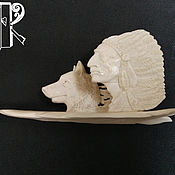 Канцелярские товары handmade. Livemaster - original item Desktop business card holder is carved of bone. Stand for business cards made of bone. Handmade.