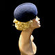 Шляпка " Синяя ночь". Шляпы. NovozhilovaHats. Ярмарка Мастеров.  Фото №4