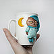 Sleepy owl. Decor on a mug of polymer clay. Mugs and cups. Al Catone store. Online shopping on My Livemaster.  Фото №2