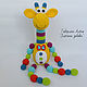 The giraffe Is knitted with hand-beads and rattle. Teethers and rattles. Zzabava. My Livemaster. Фото №4