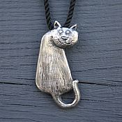Украшения handmade. Livemaster - original item Pendant cat 925 silver. Handmade.