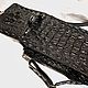 Order Belt made of genuine crocodile leather, in dark brown color. SHOES&BAGS. Livemaster. . Men\'s bag Фото №3