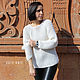  women's jumper white. Jumpers. CUTE-KNIT by Nata Onipchenko. My Livemaster. Фото №5