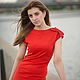 Long knitted dress 'Red bull'. Dresses. Lana Kmekich (lanakmekich). Online shopping on My Livemaster.  Фото №2