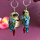 Earrings 'birds - of nevelichka' with Swarovski crystals. Earrings. Coffeelena. Online shopping on My Livemaster.  Фото №2