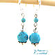 earrings with turquoise. Earrings. AfricaForever. Online shopping on My Livemaster.  Фото №2