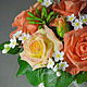 Букет с коралловыми розами из полимерной глины, Цветы, Саратов,  Фото №1
