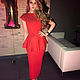 Order Dress with detachable peplum 'That red dress..'. Lana Kmekich (lanakmekich). Livemaster. . Dresses Фото №3