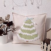 Для дома и интерьера handmade. Livemaster - original item Decorative Christmas Tree Pillow. Handmade.