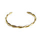Gold twisted bracelet, hard gold bracelet 'Turns'2022, Hard bracelet, Moscow,  Фото №1