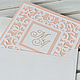 Invitation in peach color Openwork. Invitations. Wedding accessories handmade. Online shopping on My Livemaster.  Фото №2