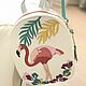 White leather backpack 'Flamingo'. Backpacks. VICTORIA's BAGS. Online shopping on My Livemaster.  Фото №2