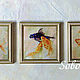 9 goldfish a Set of three paintings of the Triptych Feng Shui, Pictures, Krasnodar,  Фото №1