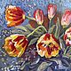  Oil painting 'Spring flowers', Pictures, Moscow,  Фото №1