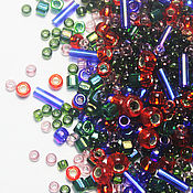 Материалы для творчества handmade. Livemaster - original item Beads Mix Toho 3226 5g Red Green Blue. Handmade.