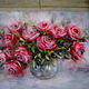 Order Picture of wool a Bouquet of roses in a vase. Galina Ansiforova. Livemaster. . Pictures Фото №3