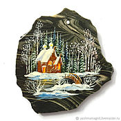 Сувениры и подарки handmade. Livemaster - original item Winter landscape of Magnet stone Jasper Souvenirs of Altai. Handmade.