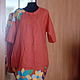 Order Dress cocoon linen orange. Reelika (reelika44). Livemaster. . Dresses Фото №3
