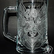 Посуда handmade. Livemaster - original item On the trail of wolves. Beer mug.. Handmade.