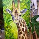 Giraffe. Animals. Oil painting, Pictures, Moscow,  Фото №1