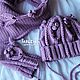 Set children's knitted Lyalechka, hat, scarf and mittens, Hat and scarf set, Minsk,  Фото №1