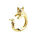 Gold cat ring, cat ring,kitty ring. Rings. Irina Moro. My Livemaster. Фото №5