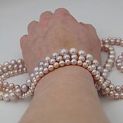 Материалы для творчества handmade. Livemaster - original item Natural Lavender Pearls AAA Grade Beads 7 mm. Handmade.