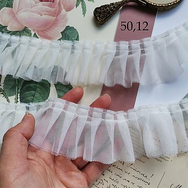Материалы для творчества ручной работы. Ярмарка Мастеров - ручная работа Белая рюшечка Арт. 50,12. Handmade.