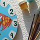 Order Wall clock in the children's room Colored Fish clock boy gift. Clocks for Home (Julia). Livemaster. . Watch Фото №3