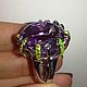 Elegant curves ring with 30-carat amethyst. Rings. SELENA. Online shopping on My Livemaster.  Фото №2
