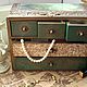 Mini chest of drawers for jewelry 'Gallant age' as a gift. Dressers. Malenkie radosti (bronven). Ярмарка Мастеров.  Фото №6