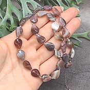 Работы для детей, ручной работы. Ярмарка Мастеров - ручная работа Natural Brazilian Agate Beads in the shape of a drop. Handmade.