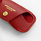 Чехол для очков Red Floter. Очечник. Stitch & Leather. Ярмарка Мастеров.  Фото №5